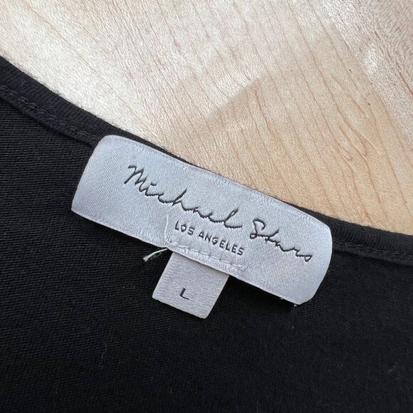 Michael Stars Contrast Dolman Sleeve Short Sleeve Tee Black Size Large - Picture 6 of 9